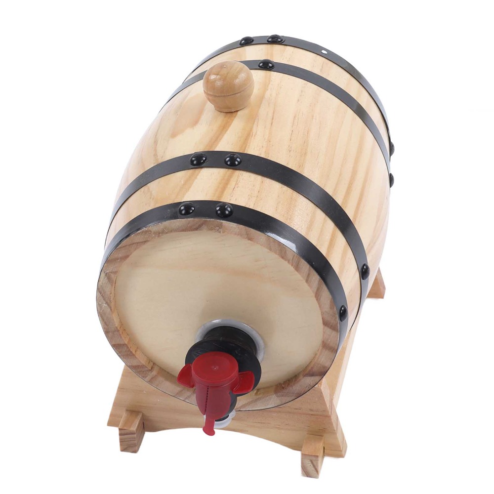 Wine Beer Whiskey - 7個のヴィンテージパインウッドワイン熟成樽（スタンド付き）ビール樽ウイスキー樽ケータリングイベント用