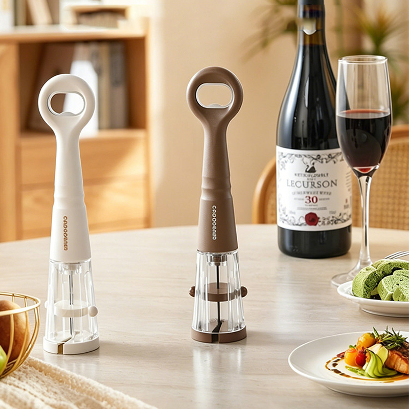 Wine In Beer Bottle - 家庭用キッチン向けの2-in-1ボトルオープナー、ビール、赤ワイン、その他のワインに適しており、持ち運び可能な空気圧式キャップオープナーです。