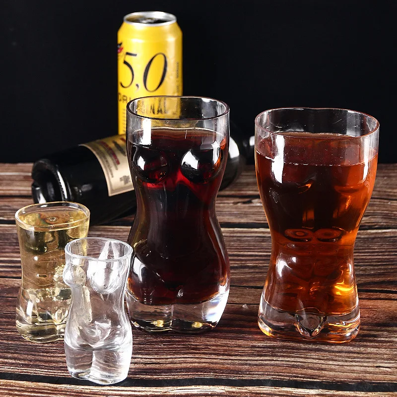 Wine Beer Mixed Drinks - 男性、ワインゴブレットカップ、パーティー、バーツール用のセクシーな二重壁ワイングラス、耐久性、ウイスキー、ビール、混合、美容、女性