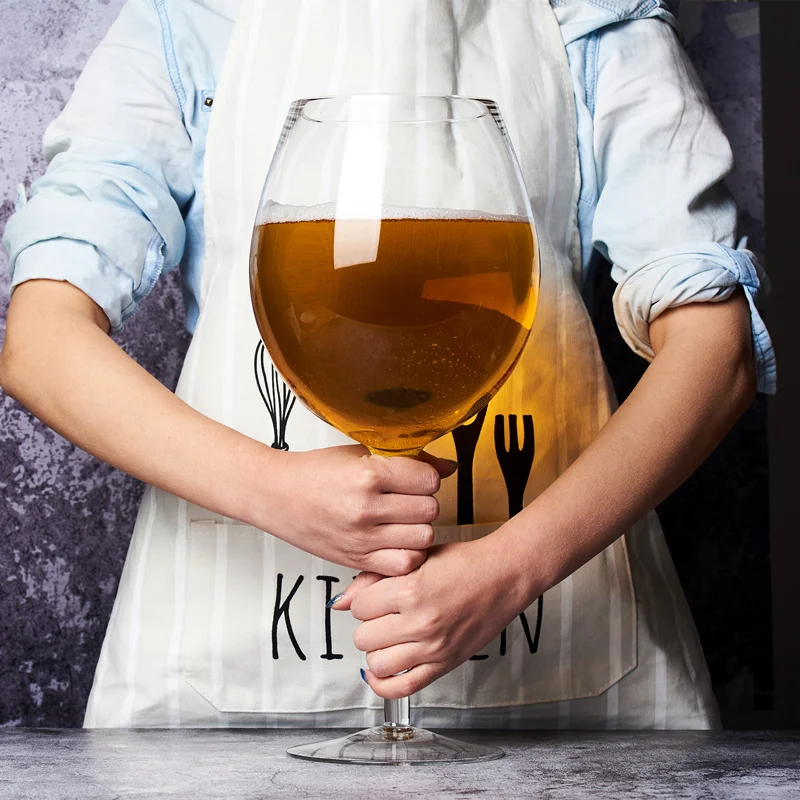Wine Beer Whiskey - 特大3000ML（106オンス）巨大ワイングラスとビールマグのセット、ウイスキーパーティー、誕生日、結婚式に最適 - リキュールグラス