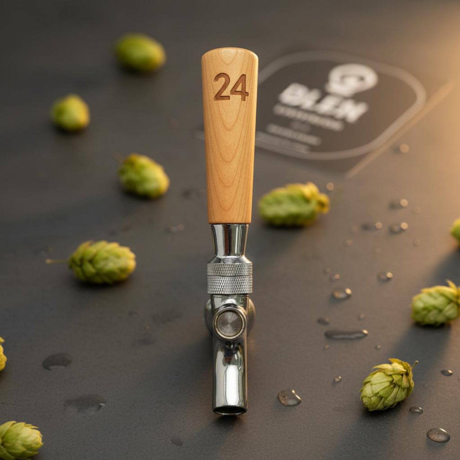 Wine Beer & Deli Reviews - 短い木製ビールハンドル、無垢材木製ビールタップハンドルバーアクセサリー、クラシックデザイン、磨き仕上げ、ホームブリュワー向け