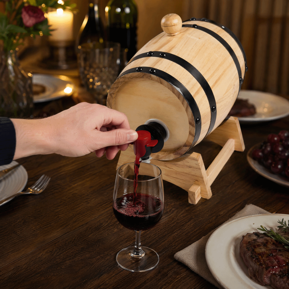 7個のヴィンテージパインウッドワイン熟成樽（スタンド付き）ビ - Wine Beer Whiskey のレビューと価格