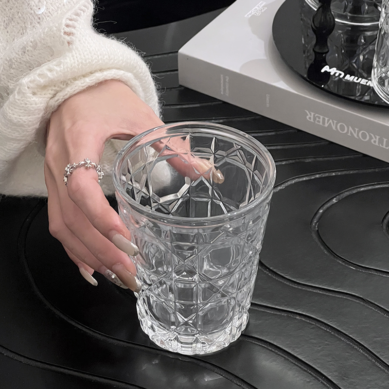 ヴィンテージダイヤモンドパターンのグラス,2ピース,310m - Wine Beer Whiskey のレビューと価格