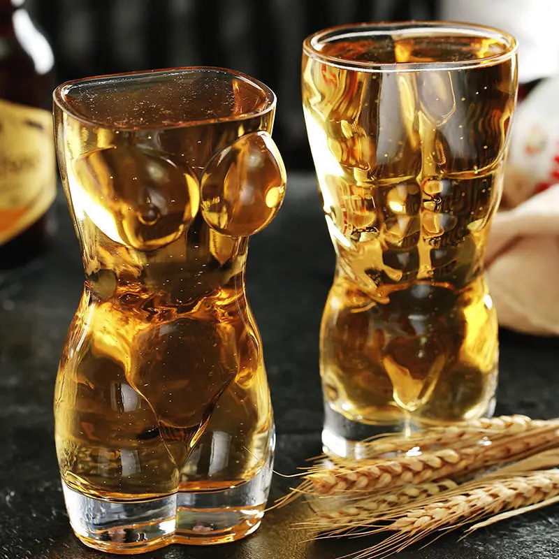 クリエイティブなビールグラス、ボディアート、ドリンクカップ、 - Wine Beer Mixed Drinks のレビューと価格