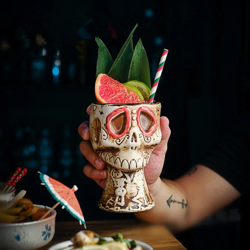 ハロウィンスカルセラミックマグ - USAクリエイティブバー - Wine Beer Mixed Drinks のレビューと価格