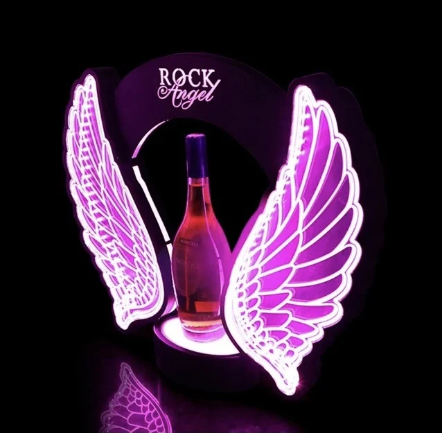 充電式LED点滅エンジェルウィングワインシャンパンボトル装飾 - Wine Beer & Deli Reviews のレビューと価格