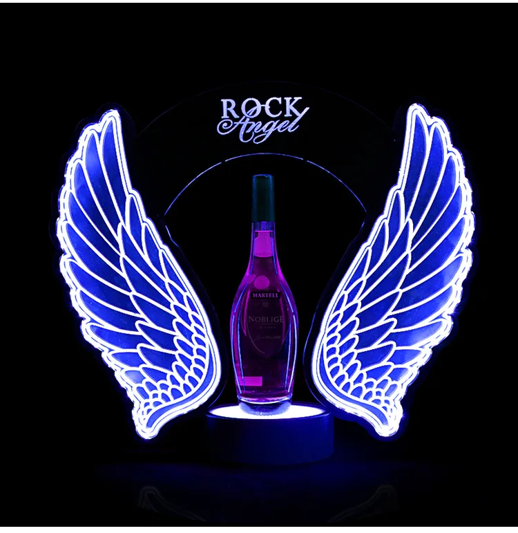 充電式LED点滅エンジェルウィングワインシャンパンボトル装飾 - Wine Beer & Deli Reviews のレビューと価格