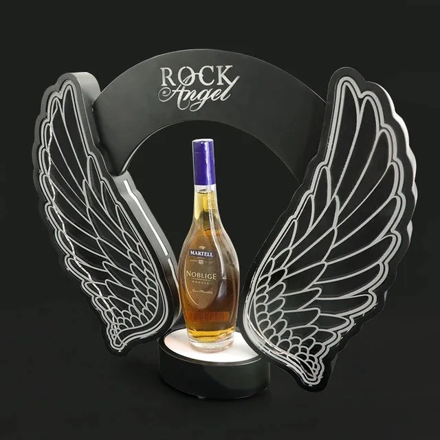 充電式LED点滅エンジェルウィングワインシャンパンボトル装飾 - Wine Beer & Deli Reviews のレビューと価格