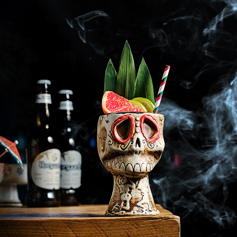 ハロウィン スカル セラミックマグカップ - アメリカ製 ク - Wine Beer Mixed Drinks のレビューと価格