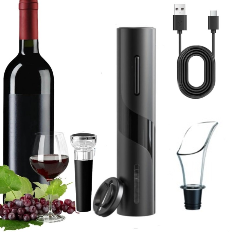 充電式多機能電動自動コークスクリューワインオープナーセットワ - Wine In Beer Bottle のレビューと価格