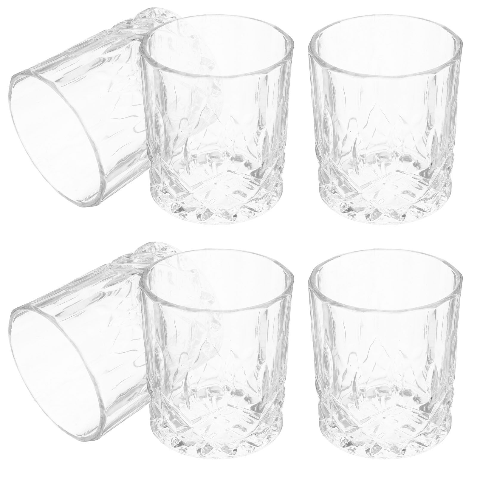 6個入りウイスキーグラスセット ユニークで洗練されたショート - Wine Beer Whiskey のレビューと価格