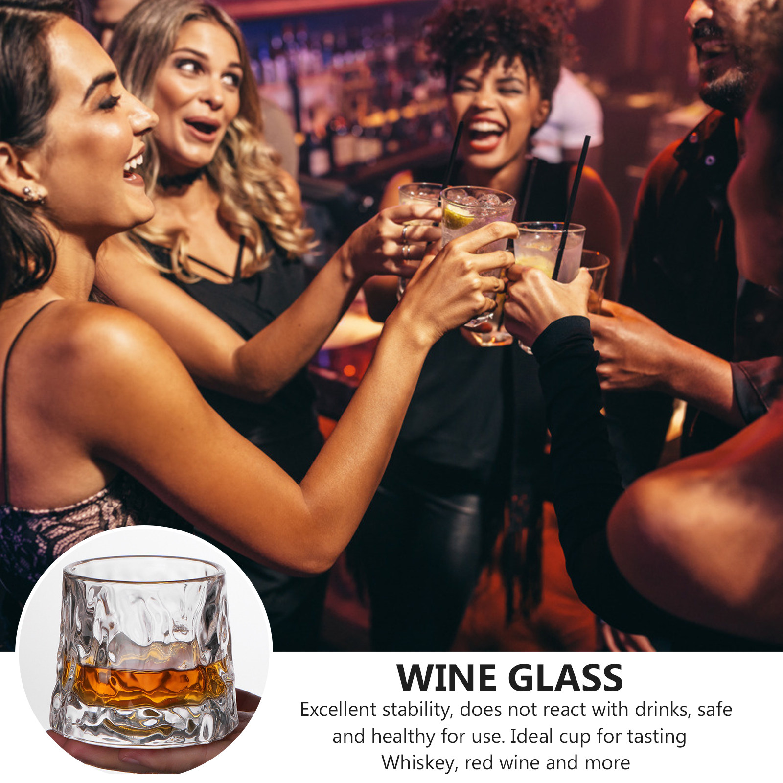 1個入り ハンマード加工ワイングラスカップ プレミアム厚底  - Wine Beer Whiskey のレビューと価格