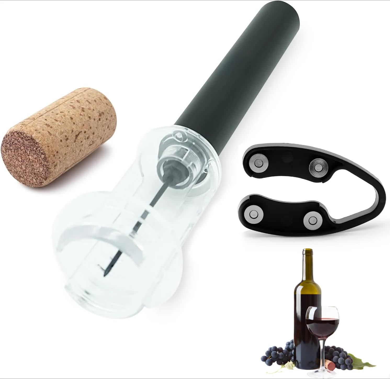 エアポンプワインボトルオープナー空気圧真空ワインストッパービ - Wine In Beer Bottle のレビューと価格